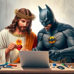 jesus and batman Meme Template