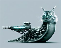 Slug cat with a gun Meme Template