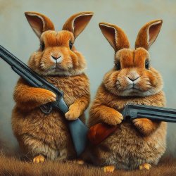 Bunnies With Shotguns Meme Template