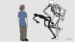 Casually approach Child Skeleton Meme Template
