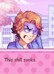 This shit sucks senpai Meme Template