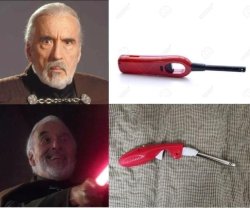 Dooku lighter Meme Template