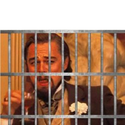 leo behind bars Meme Template