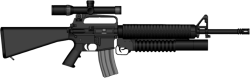 Colt M16A2/A3(Early version) with NV Scope M203 GL Meme Template