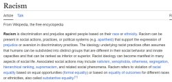 Racism wiki page Meme Template