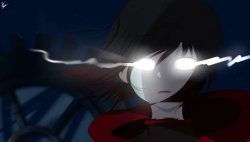 Ruby RWBY Glowing Silver Eyes Meme Template