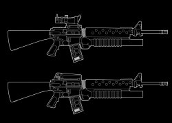 M16A3s with M203s and both different optics Meme Template