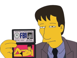 Fox Mulder With Badge Simpsons Meme Template