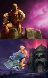 He-Man Comments and Leaves Meme Template