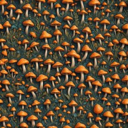 Field of Orange Mushrooms Meme Template