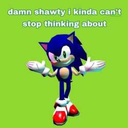 sonic cant stop thinking about Meme Template