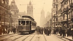 Sepia Street Car Picture Meme Template