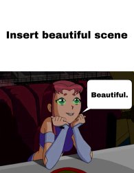 which scene starfire finds beautiful Meme Template