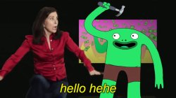 Mr. Frog "hello hehe" Meme Template