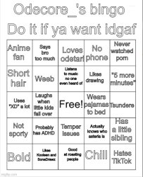 Odecore_ bingo Meme Template