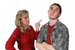 Mom lecturing lefty son Meme Template