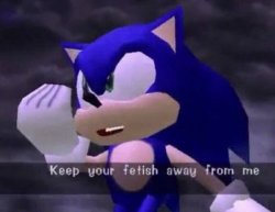 Sonic Keep Your Fetish Away From Me Meme Template