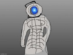 Wheatley as Gigachad Meme Template