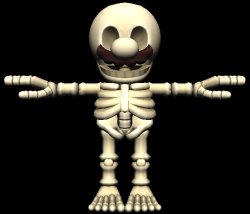 Skeleton Mario Meme Template