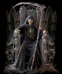 Grim Reaper throne Meme Template