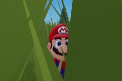 Mario in your grass Meme Template