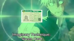 Imaginary Technique: Green Card Meme Template