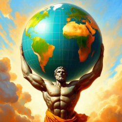 Atlas holding up the world Meme Template