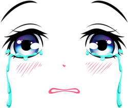 crying anime eyes transparent Meme Template