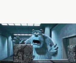 Sully looking at trash Meme Template
