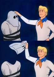 Fred unmasking Meme Template