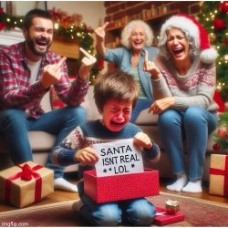 AI art : Santa isn't real lol Meme Template