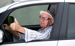 Old Man Driving Meme Template