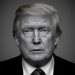 Trump grayscale closeup Meme Template
