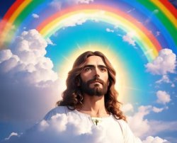 Rainbow Jesus Meme Template
