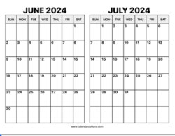 June July 2024 calendar Meme Template