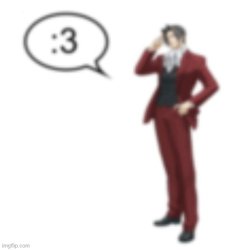 Miles Edgeworth :3 Meme Template