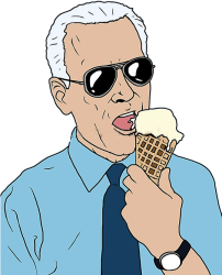 Ice Cream Biden transparency Meme Template