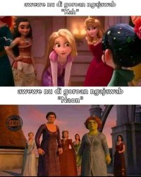 Disney Princess vs Shrek Princess Meme Template