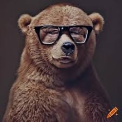 Bear with glasses Meme Template