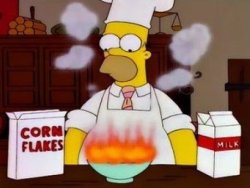 Simpsons Cereal Fire Meme Template