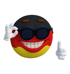 germany thumbs uo emoji guy with sunglasses Meme Template