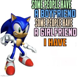 sonic some people have a boyfriend Meme Template