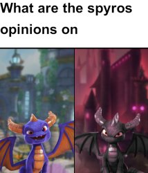 Spyro vs Dark Spyro Meme Template