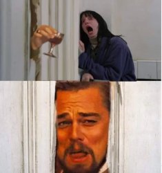 Leo breaking through door Meme Template