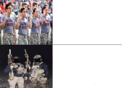 Military vs ROTC Meme Template