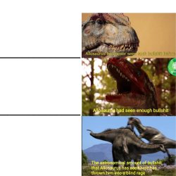 Allosaur Has Never Seen Such Bullshit Before. Meme Template