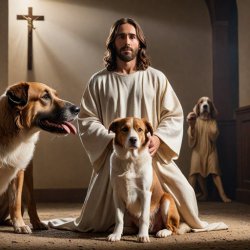 Jesus and dog Meme Template