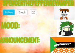 SpencerthepepperRevamped announcement template Meme Template