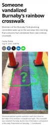 Burnaby's rainbow crosswalk Meme Template
