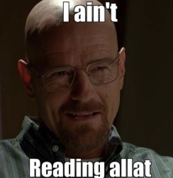 i aint readin that Meme Template